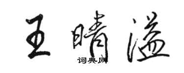 骆恒光王晴溢行书个性签名怎么写