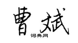 王正良曹斌行书个性签名怎么写