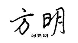 王正良方明行书个性签名怎么写