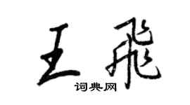 王正良王飞行书个性签名怎么写