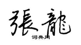 王正良张龙行书个性签名怎么写
