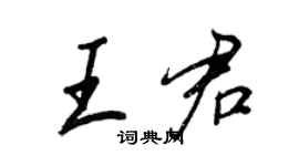 王正良王君行书个性签名怎么写