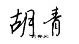 王正良胡青行书个性签名怎么写