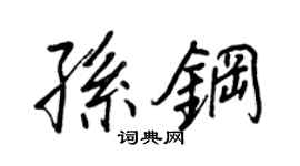 王正良孙钢行书个性签名怎么写