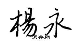 王正良杨永行书个性签名怎么写