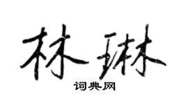 王正良林琳行书个性签名怎么写