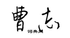 王正良曹志行书个性签名怎么写