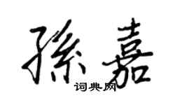 王正良孙嘉行书个性签名怎么写