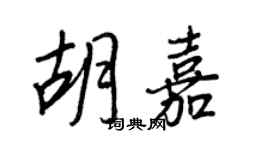 王正良胡嘉行书个性签名怎么写
