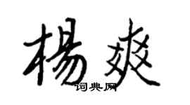 王正良杨爽行书个性签名怎么写