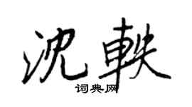 王正良沈轶行书个性签名怎么写