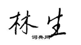 王正良林生行书个性签名怎么写
