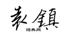 王正良袁镇行书个性签名怎么写