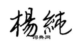 王正良杨纯行书个性签名怎么写
