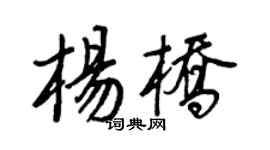 王正良杨桥行书个性签名怎么写