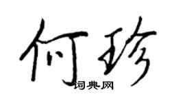 王正良何珍行书个性签名怎么写