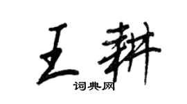 王正良王耕行书个性签名怎么写