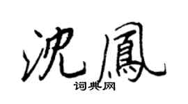 王正良沈凤行书个性签名怎么写