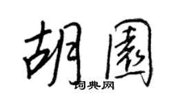 王正良胡园行书个性签名怎么写