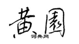王正良黄园行书个性签名怎么写