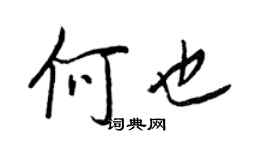 王正良何也行书个性签名怎么写