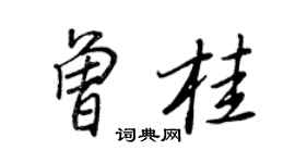 王正良曾桂行书个性签名怎么写