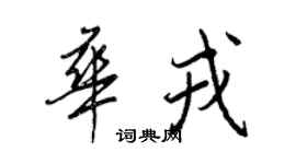 王正良华戎行书个性签名怎么写