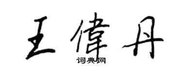 王正良王伟丹行书个性签名怎么写