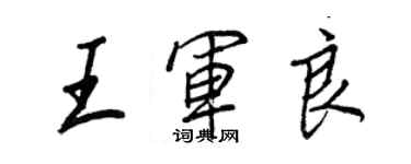 王正良王军良行书个性签名怎么写