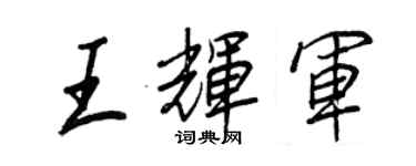 王正良王辉军行书个性签名怎么写