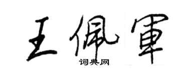 王正良王佩军行书个性签名怎么写