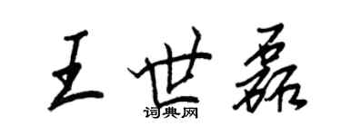 王正良王世磊行书个性签名怎么写