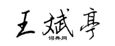 王正良王斌亭行书个性签名怎么写