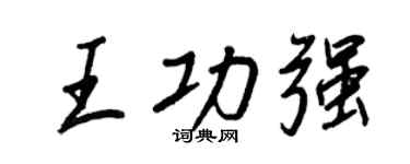 王正良王功强行书个性签名怎么写