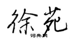 王正良徐苑行书个性签名怎么写