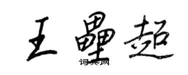 王正良王垒超行书个性签名怎么写