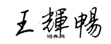 王正良王辉畅行书个性签名怎么写
