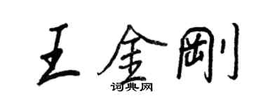 王正良王金刚行书个性签名怎么写