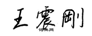 王正良王震刚行书个性签名怎么写
