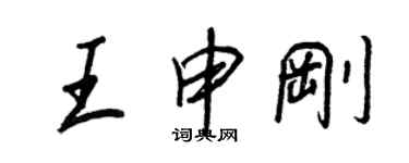 王正良王申刚行书个性签名怎么写