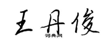 王正良王丹俊行书个性签名怎么写