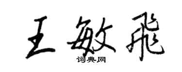 王正良王敏飞行书个性签名怎么写