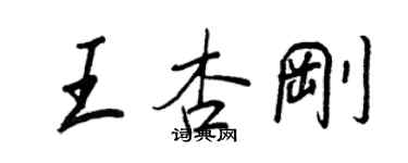 王正良王杏刚行书个性签名怎么写
