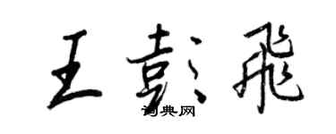 王正良王彭飞行书个性签名怎么写