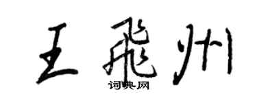 王正良王飞州行书个性签名怎么写