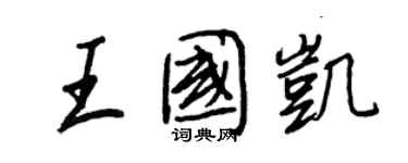 王正良王国凯行书个性签名怎么写