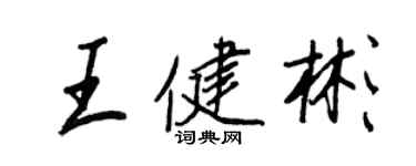 王正良王健彬行书个性签名怎么写
