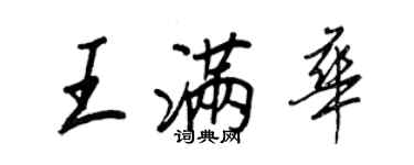 王正良王满华行书个性签名怎么写