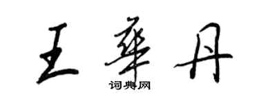 王正良王华丹行书个性签名怎么写