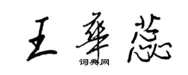王正良王华蕊行书个性签名怎么写